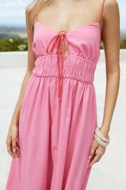 Vacation Dresses|Brunch Dresses>Hello Molly Jasmine Tea Maxi Dress Pink