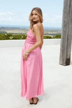 Vacation Dresses|Brunch Dresses>Hello Molly Jasmine Tea Maxi Dress Pink