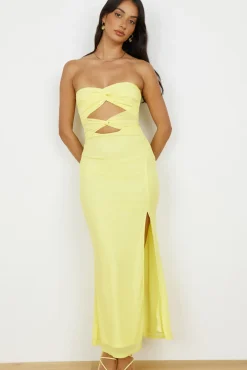 Date Night Dresses|Summer Dresses>Hello Molly Josephine Strapless Maxi Dress Yellow