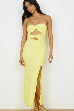 Date Night Dresses|Summer Dresses>Hello Molly Josephine Strapless Maxi Dress Yellow