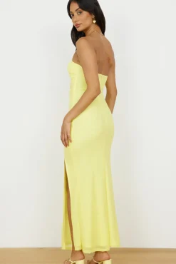 Date Night Dresses|Summer Dresses>Hello Molly Josephine Strapless Maxi Dress Yellow