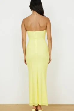 Date Night Dresses|Summer Dresses>Hello Molly Josephine Strapless Maxi Dress Yellow