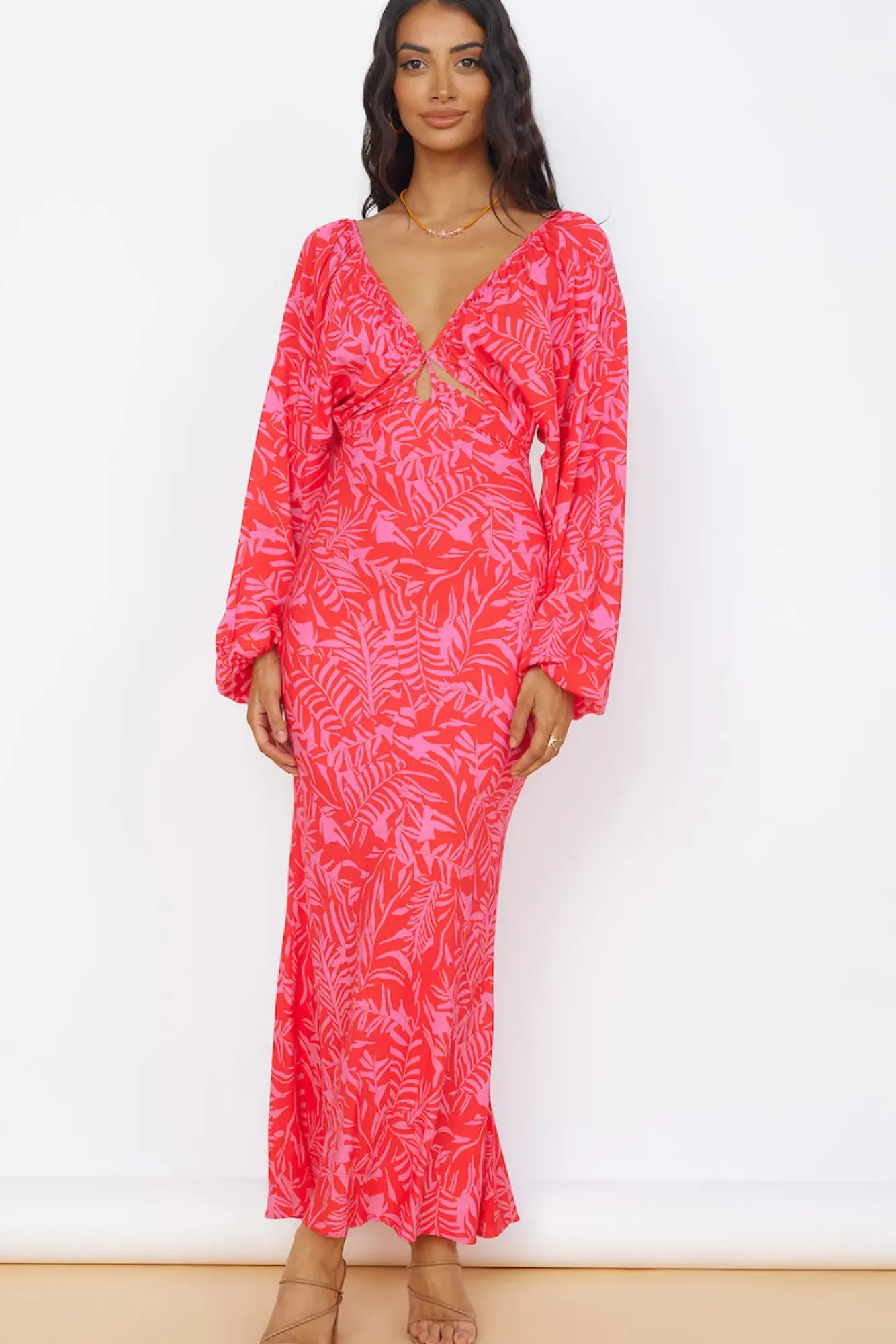 Vacation Dresses|Brunch Dresses>Hello Molly Joyful Endeavors Maxi Dress Pink