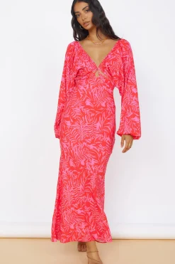Vacation Dresses|Brunch Dresses>Hello Molly Joyful Endeavors Maxi Dress Pink