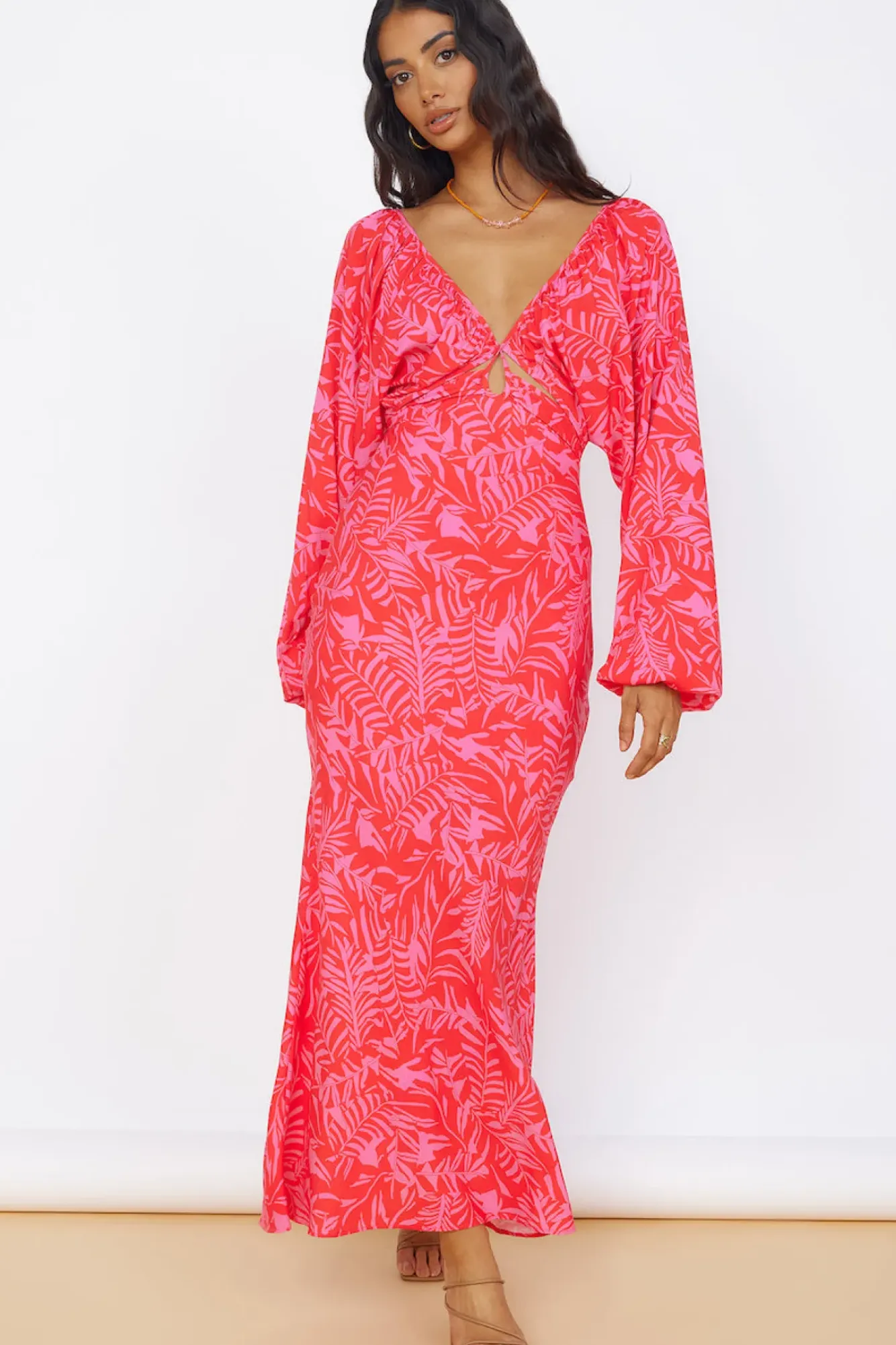 Vacation Dresses|Brunch Dresses>Hello Molly Joyful Endeavors Maxi Dress Pink
