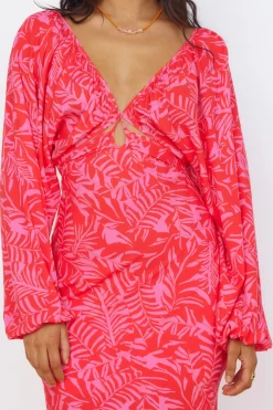 Vacation Dresses|Brunch Dresses>Hello Molly Joyful Endeavors Maxi Dress Pink
