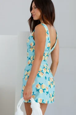Vacation Dresses|Floral Dresses>Hello Molly July Mini Dress Blue