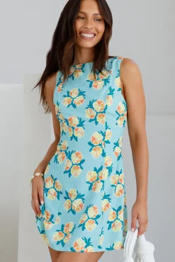 Vacation Dresses|Floral Dresses>Hello Molly July Mini Dress Blue