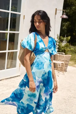 Wedding Guest Dresses|Cocktail Dresses>Hello Molly Jungle Adventure Maxi Dress Blue