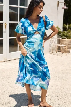 Wedding Guest Dresses|Cocktail Dresses>Hello Molly Jungle Adventure Maxi Dress Blue
