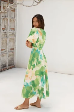 Cocktail Dresses|Brunch Dresses>Hello Molly Jungle Adventure Maxi Dress Green