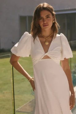 Vacation Dresses|Brunch Dresses>Hello Molly Jungle Adventure Maxi Dress White