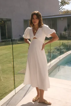 Vacation Dresses|Brunch Dresses>Hello Molly Jungle Adventure Maxi Dress White