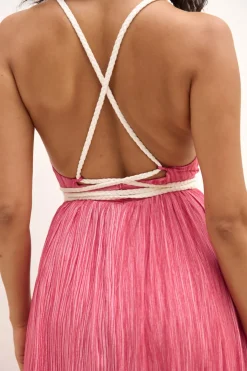 Vacation Dresses|Summer Dresses>Hello Molly Jungle Whispers Maxi Dress Pink