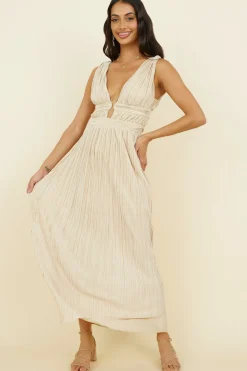 Wedding Guest Dresses|Formal Dresses>Hello Molly Jupiter Calling Maxi Dress Beige