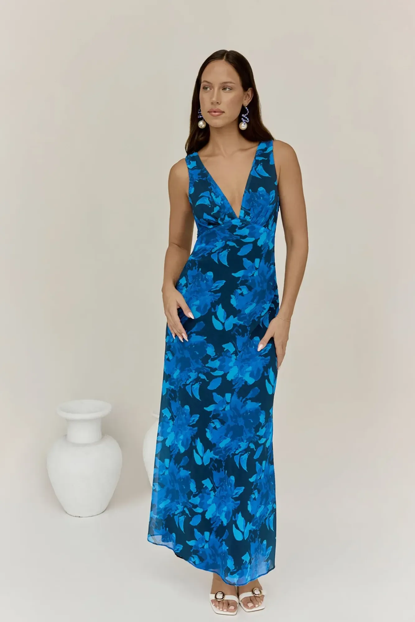 Wedding Guest Dresses|Bridesmaid Dresses>Hello Molly Just Landed Looks Maxi Dress Blue