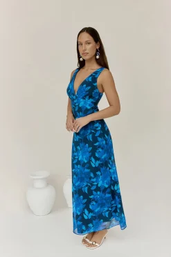 Wedding Guest Dresses|Bridesmaid Dresses>Hello Molly Just Landed Looks Maxi Dress Blue
