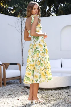 Brunch Dresses|Casual Dresses>Hello Molly Keep Driving Midi Dress Yellow