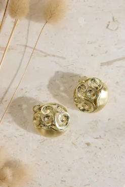 Earrings>Hello Molly 18K Gold Plated Athena Earrings Gold
