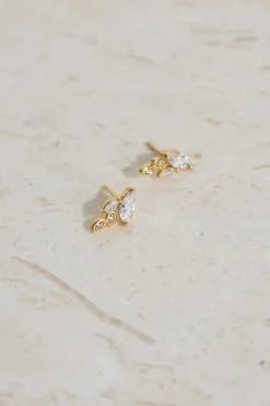 Earrings>Hello Molly 18K Gold Plated Autumn Leaves Earrings Gold