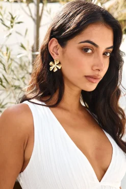 Earrings>Hello Molly 18k Gold Plated Blossom Love Earrings Gold