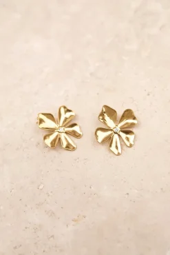 Earrings>Hello Molly 18k Gold Plated Blossom Love Earrings Gold