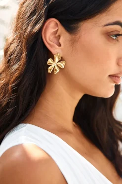 Earrings>Hello Molly 18k Gold Plated Blossom Love Earrings Gold