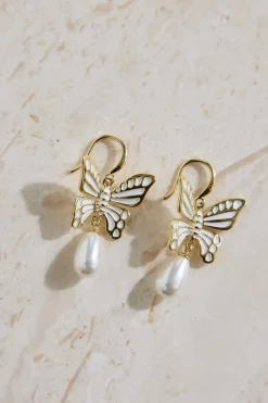 Earrings>Hello Molly 18K Gold Plated Butter Wings Earrings