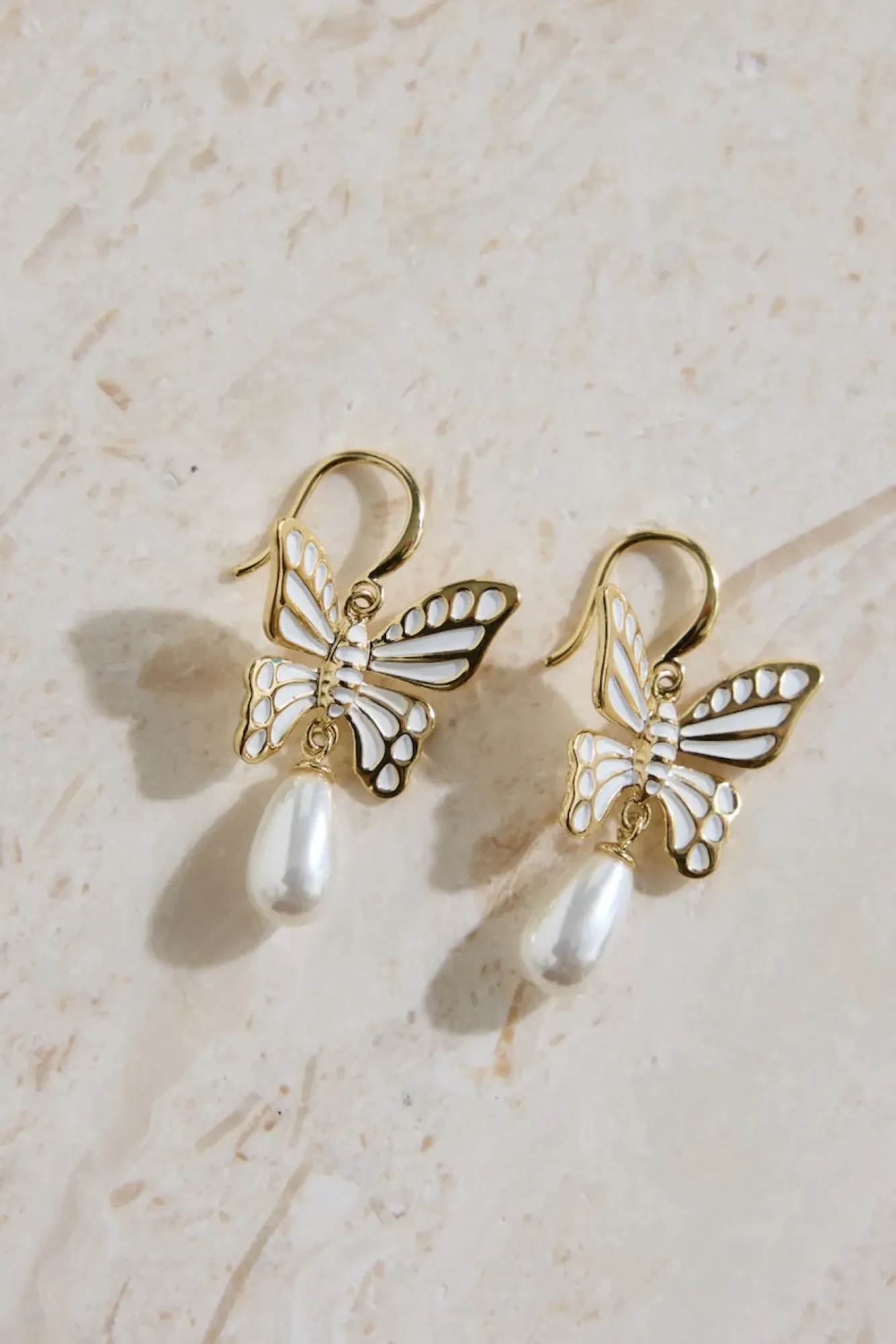 Earrings>Hello Molly 18K Gold Plated Butter Wings Earrings