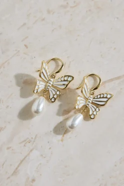 Earrings>Hello Molly 18K Gold Plated Butter Wings Earrings