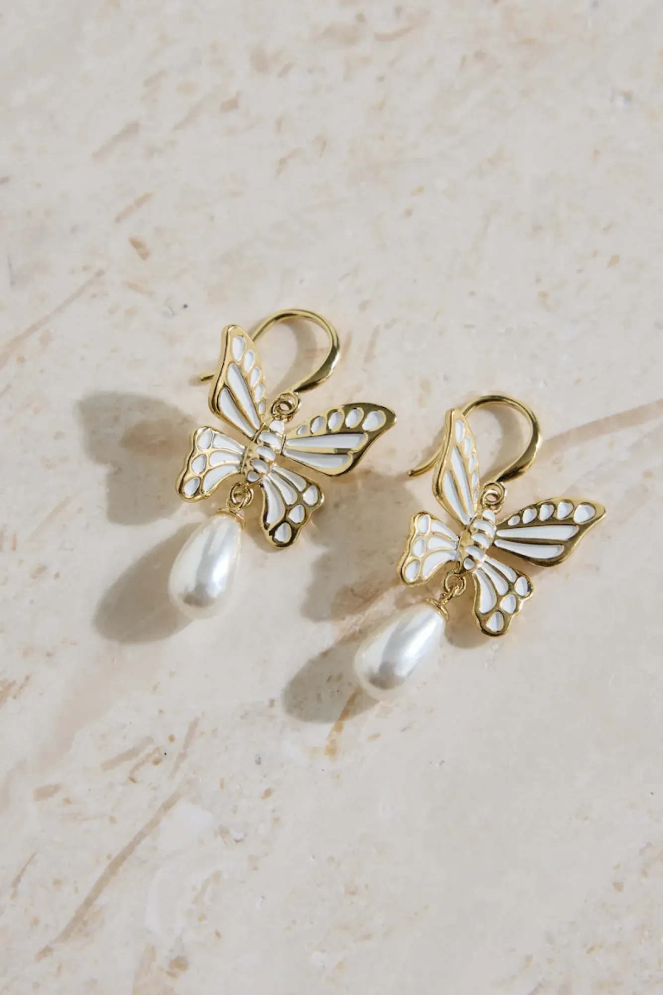 Earrings>Hello Molly 18K Gold Plated Butter Wings Earrings
