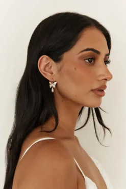 Earrings>Hello Molly 18K Gold Plated Butter Wings Earrings