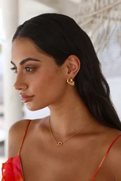 Necklaces>Hello Molly 18k gold plated Caught In Destiny Necklace