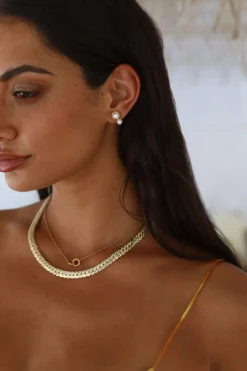 Necklaces>Hello Molly 18k gold plated Caught In Destiny Necklace