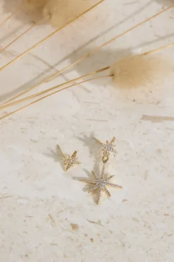 Earrings>Hello Molly 18K Gold Plated Evange Line Earrings Gold
