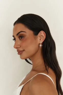 Earrings>Hello Molly 18K Gold Plated Evange Line Earrings Gold