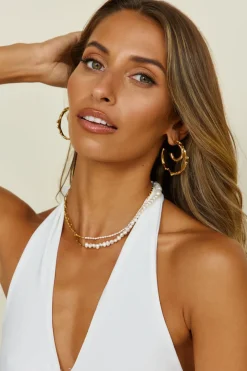 Necklaces>Hello Molly 18k Gold Plated Falling Fast Necklace