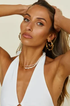 Necklaces>Hello Molly 18k Gold Plated Falling Fast Necklace