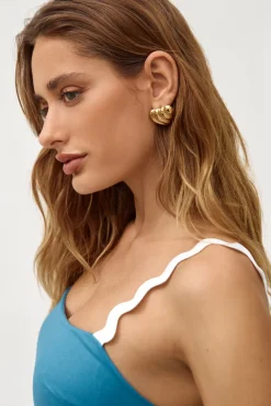 Earrings>Hello Molly 18k Gold Plated Fave Places Earrings Gold