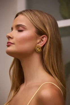 Earrings>Hello Molly 18K Gold Plated Fira Earrings Gold