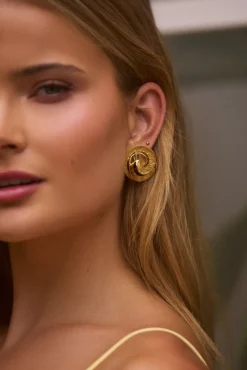 Earrings>Hello Molly 18K Gold Plated Fira Earrings Gold