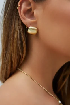 Earrings>Hello Molly 18K Gold Plated First Class Earrings Gold
