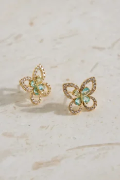 Earrings>Hello Molly 18K Gold Plated Flutter Away Earrings Gold