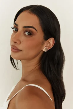 Earrings>Hello Molly 18K Gold Plated Flutter Away Earrings Gold