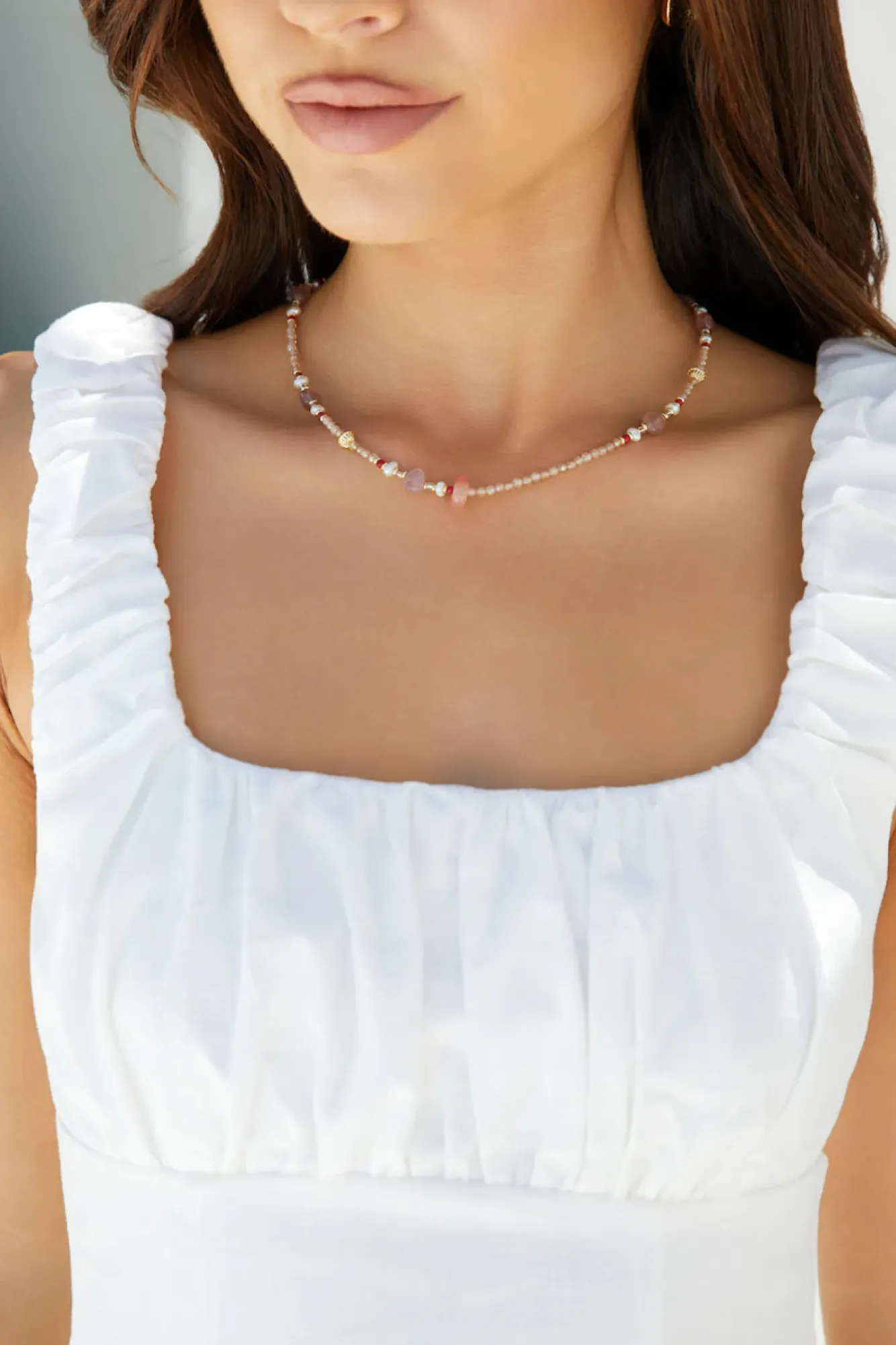 Earrings>Hello Molly 18K Gold plated For The Ride Necklace Gold