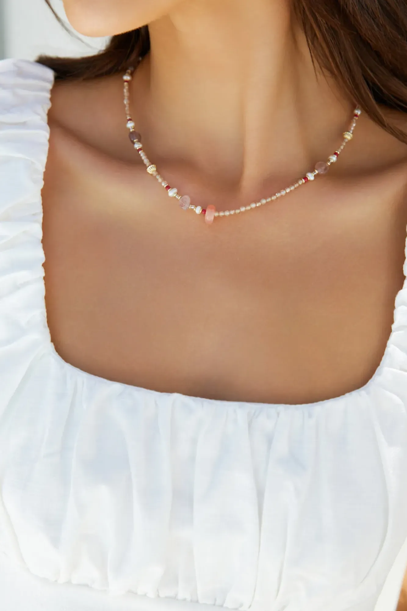 Earrings>Hello Molly 18K Gold plated For The Ride Necklace Gold