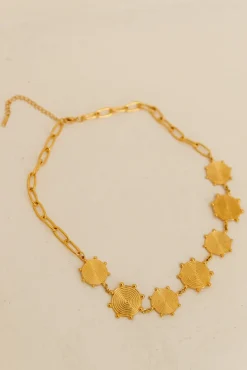Necklaces>Hello Molly 18k Gold Plated Gifted With Love Necklace Gold