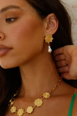 Necklaces>Hello Molly 18k Gold Plated Gifted With Love Necklace Gold