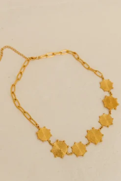 Necklaces>Hello Molly 18k Gold Plated Gifted With Love Necklace Gold