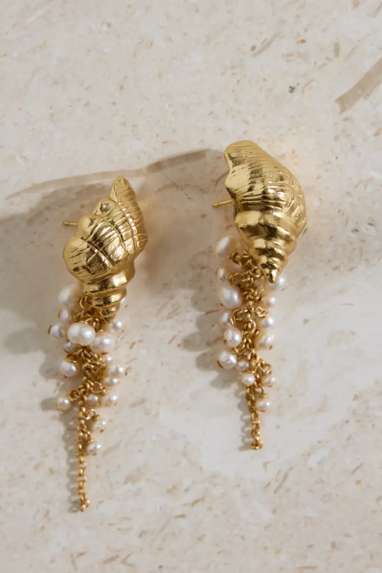 Earrings>Hello Molly 18K Gold Plated Hearing Waves Earrings Gold
